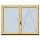 DT68 150x120 Középenfelnyíló Bukó-Nyíló fa ablak jobb
