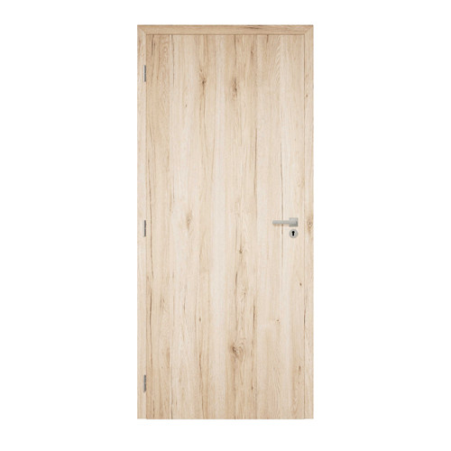 Dekorfóliás beltéri ajtó 90x210 cm, natúr tölgy színű, Blokktok, bal