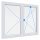 GEALAN S8000 180x150 Középenfelnyíló Bukó-Nyíló műanyag ablak jobb 2 rétegű üveg