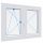 GEALAN S8000 120x90 Középenfelnyíló Bukó-Nyíló műanyag ablak bal 2 rétegű üveg