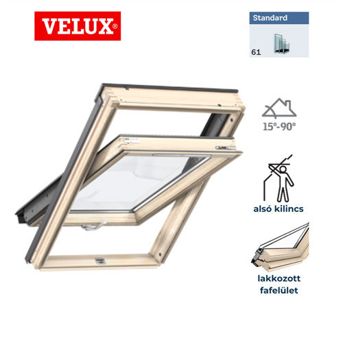 VELUX STANDARD 55x98 GLL 1061B alsó kilincses tetőtéri ablak