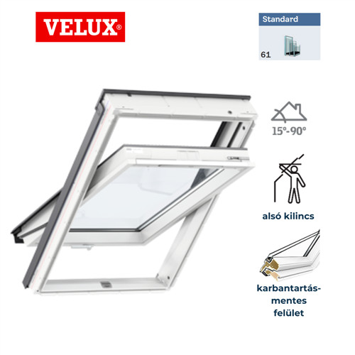 VELUX STANDARD 55x98 GLU 0061B alsó kilincses tetőtéri ablak