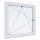 W5K 150x150 Bukó-Nyíló műanyag ablak bal 2 rétegű üveg