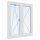 W5K 120x150 Középenfelnyíló Bukó-Nyíló műanyag ablak bal 2 rétegű üveg